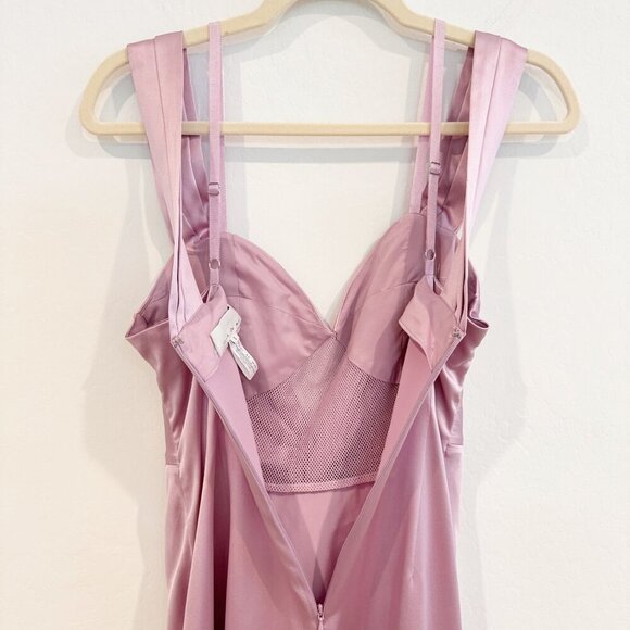 Flour Du Mal Silk Satin Mesh Twist Mini Dress Party Cocktail Luxury Wedding 2 - Picture 12 of 13